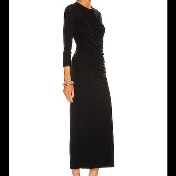 NWT Helmut Lang Women’s Twist Dress In Basalt Black,Side Slit,Size XS - Picture 3 of 14